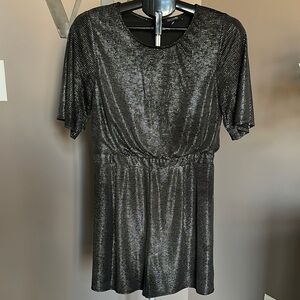 19 Cooper Metallic Sheath Romper. Cruise Wear Resort Wear
